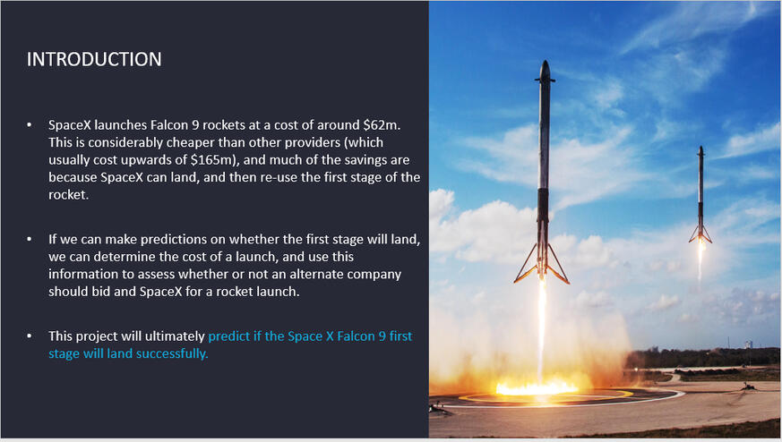 PREDICTIVE ANALYSIS FOR SPACE X ROCKET PROJECT